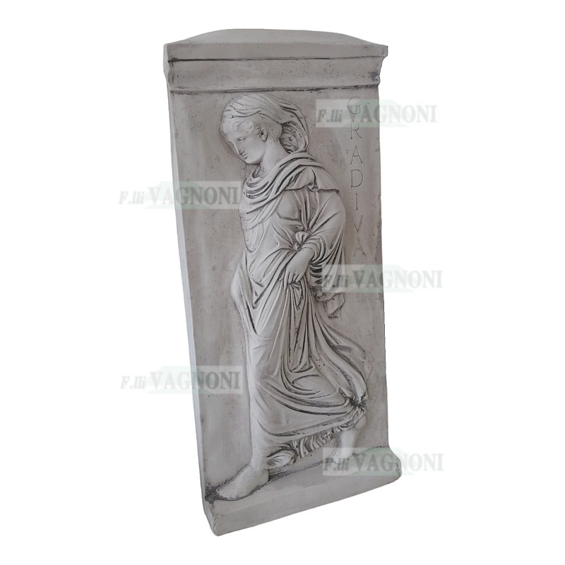 BSSORILIEVO IN CEMENTO GRADIVA "DONNA CHE CAMMINA" CM. 75X33